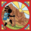 6x6 Tile Hiking Kokopelli