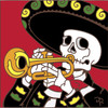 6x6 Tile Day of the Dead Trumpeter 8245A