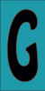 3x6 Tile House Letter G Turquoise