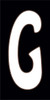 3x6 Tile House Letter G White on Black