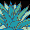 6x6 Tile Agave Cactus Blooms