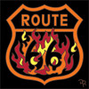 6x6 Tile Route 66 Flames