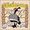 6x6 Tile Welcome Quail & Babies Sand 7942A