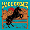 6x6 Tile Welcome Horse at Sunset Turquoise 7937TQ