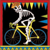 6x6 Tile Day of the Dead Cyclist