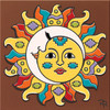 6X6 Tile Southwest Sun/Moon "Naturals"