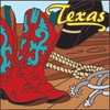 6x6 Tile Texas Boots, Hat and Rope 7418A