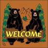 6x6 Tile Welcome Bears Terracotta 7949R