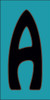 3x6 Tile House Letter A Turquoise