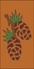 3x6 Tile Pine Cones Terracotta
