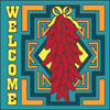 6x6 Tile Welcome Chilis Turquoise