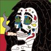 6x6 Tile Day of the Dead Bob Marley
