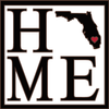 6x6 Tile Home State Florida Black & White