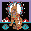 6x6 Tile Southwest Howling Coyote