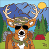 6x6 Tile Camping Deer