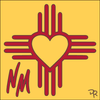 6x6 Tile New Mexico Heart Zia