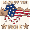 6x6 Tile Galloping Horse"Land of the Free"