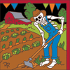 6x6 Tile Day of the Dead Farmer