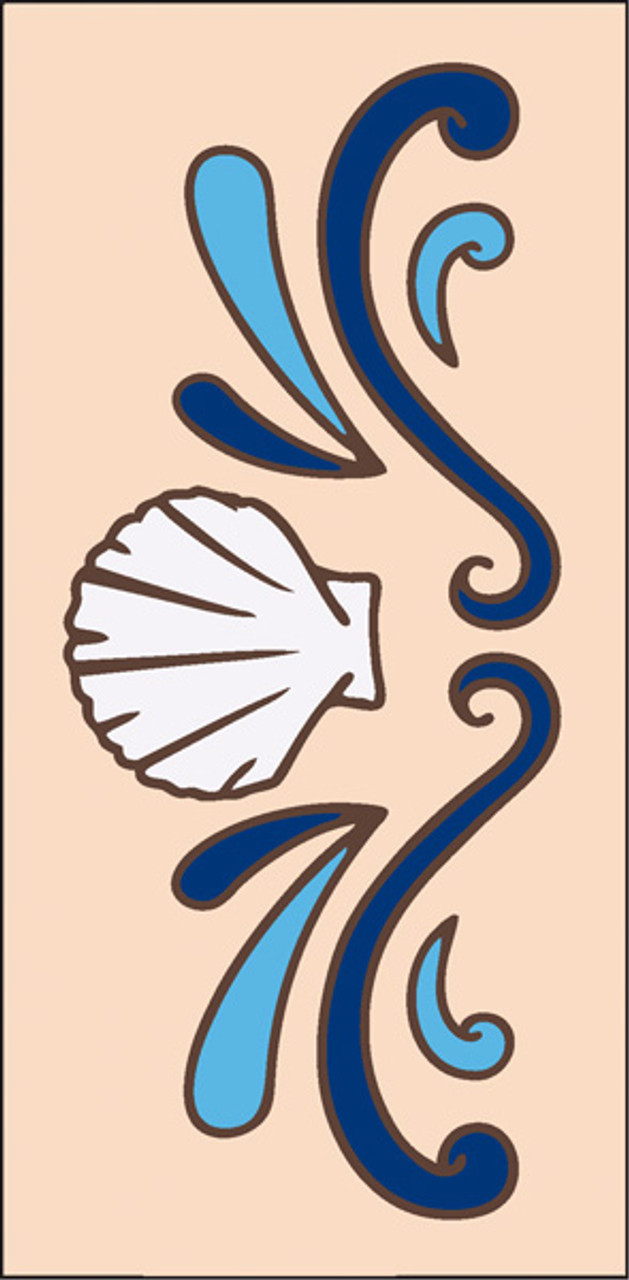 seashell border stencil