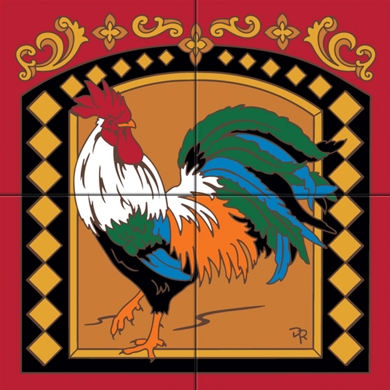 Rooster 11” x 14” canvas print – Merrill Mischief