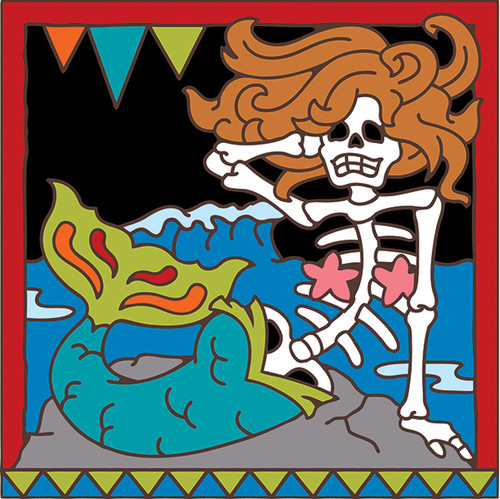 6x6 Tile Day Of The Dead Mermaid 7973A