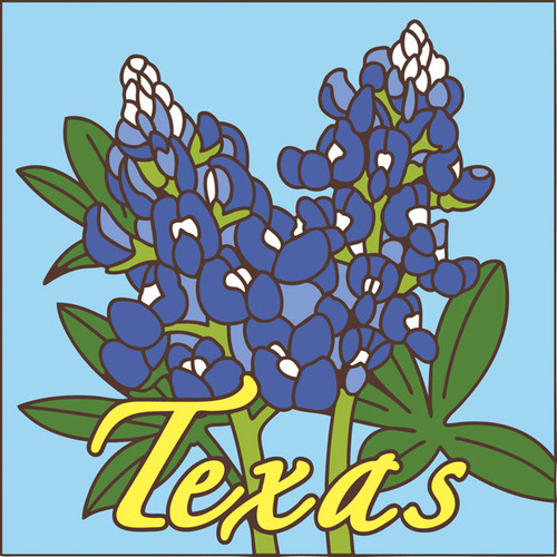 6x6 Tile Texas Bluebonnets
