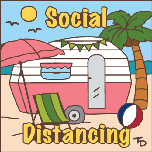 6x6 Tile Social Distancing Beach Life