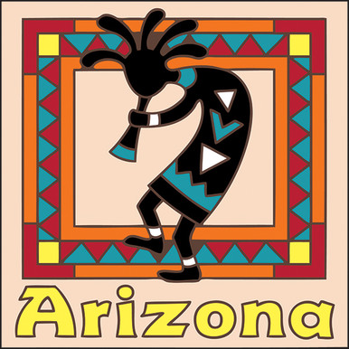 6 x 6 Ceramic Designer Tile Arizona Cow Skull 7225A