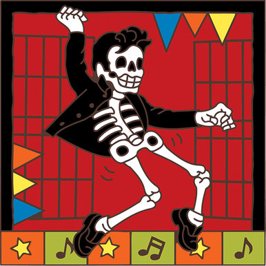 6x12 Tile Sign Day of the Dead Bienvenidos