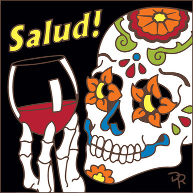 6x12 Tile Sign Day of the Dead Bienvenidos