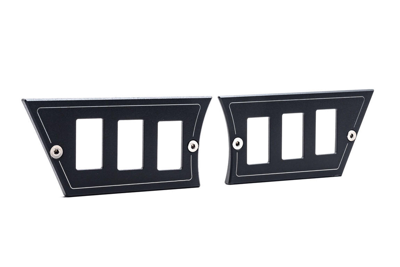 Polaris RZR XP 1000 & 900S Billet Aluminum 6 Switch Dash Plate - Black