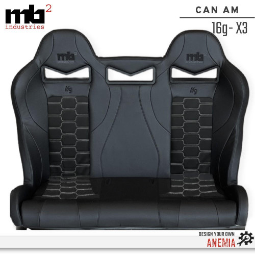 MB2 Industries MB2 INDUSTRIES CAN AM 16g X3 REAR BENCH - BLACK 