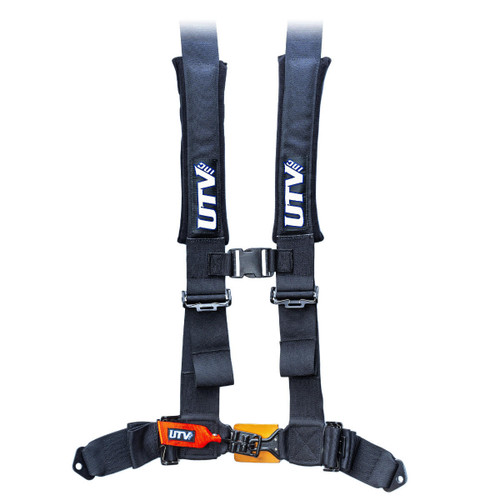 UTV Inc UTV INC BLACK 3 H STYLE 4 PT HARNESS WITH SEWN IN PADS, STERNUM STRAP and SEWN TOGETHER