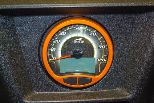 UTV Inc UTV INC ARCTIC CAT WILDCAT ORANGE ANODIZED BILLET SPEEDOMETER BEZEL COVER