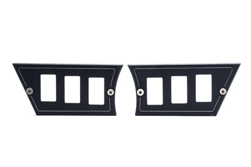 UTV Inc UTV INC POLARIS RZR XP 1000 and 900S BILLET ALUMINUM 6 SWITCH DASH PLATE - BLACK