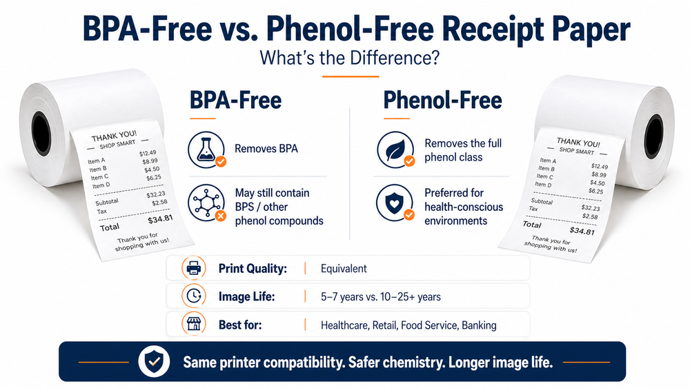 BPA-Free vs. Phenol-Free Receipt Paper — What's the Difference?
