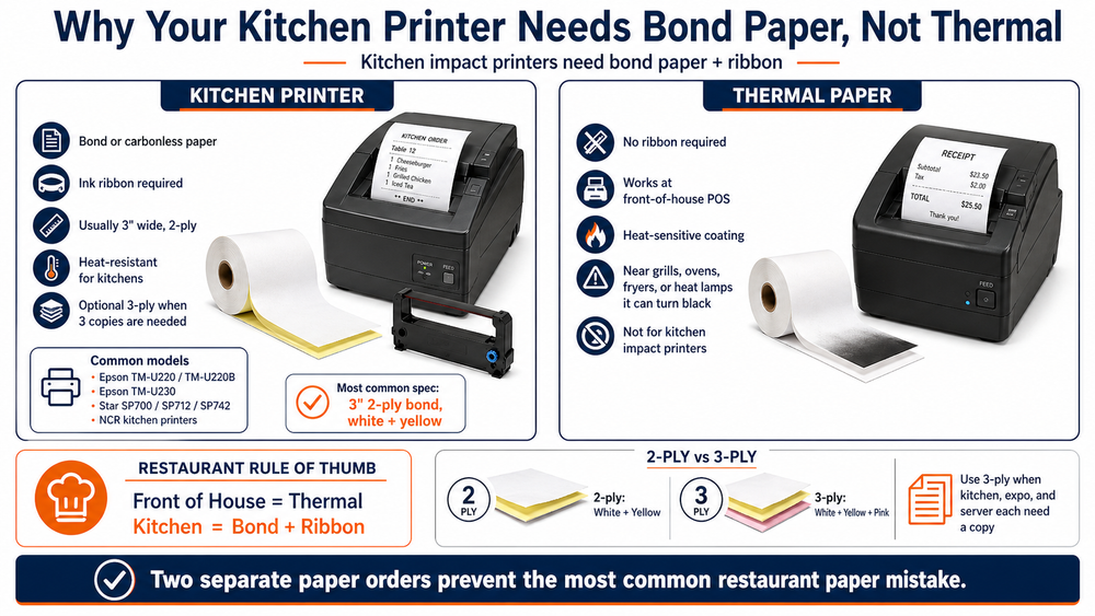 Why Your Kitchen Printer Needs Bond Paper, Not Thermal