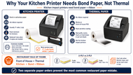Why Your Kitchen Printer Needs Bond Paper, Not Thermal