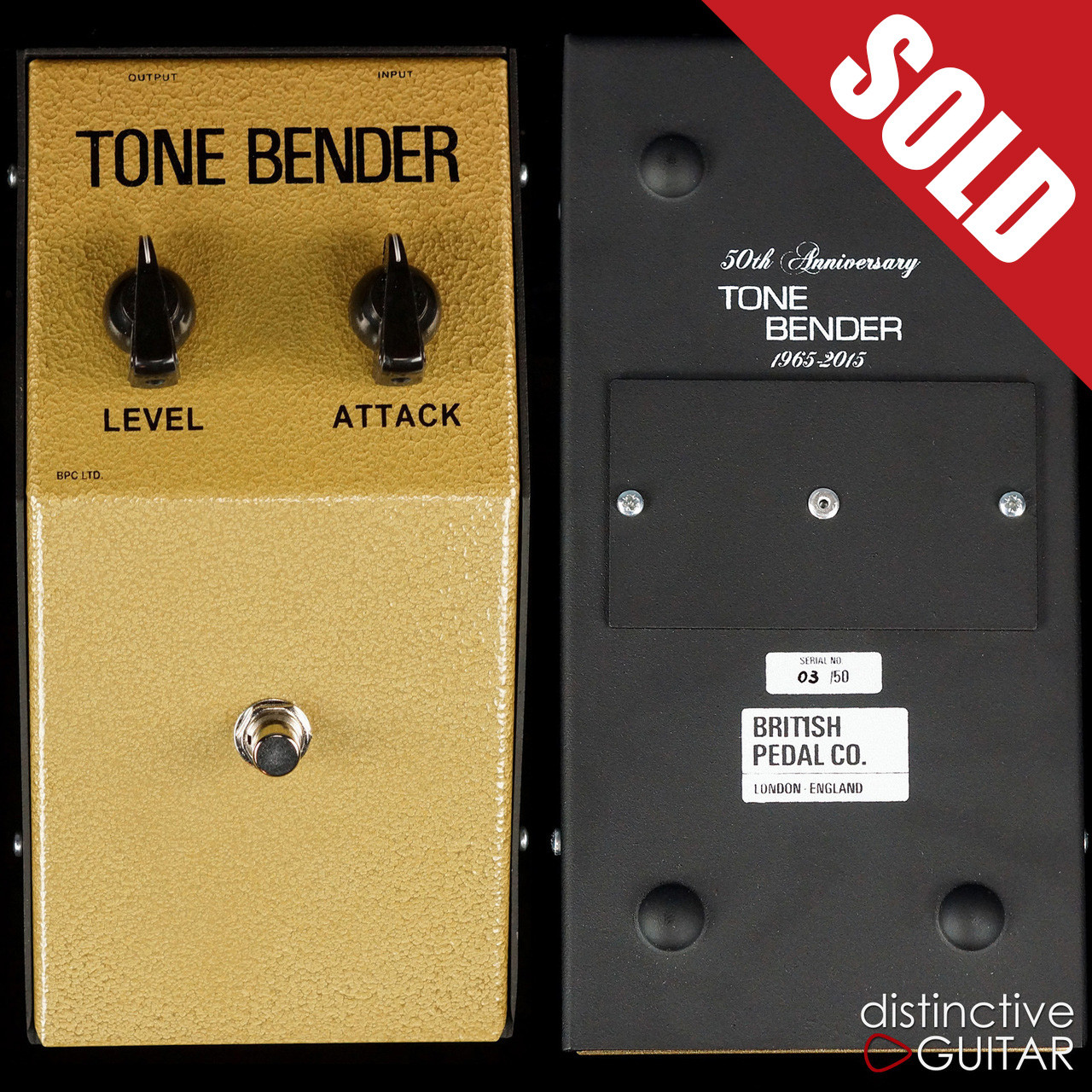 British Pedal Company 50th Anniversary Limited Edition MKI Tone Bender Fuzz  Gold