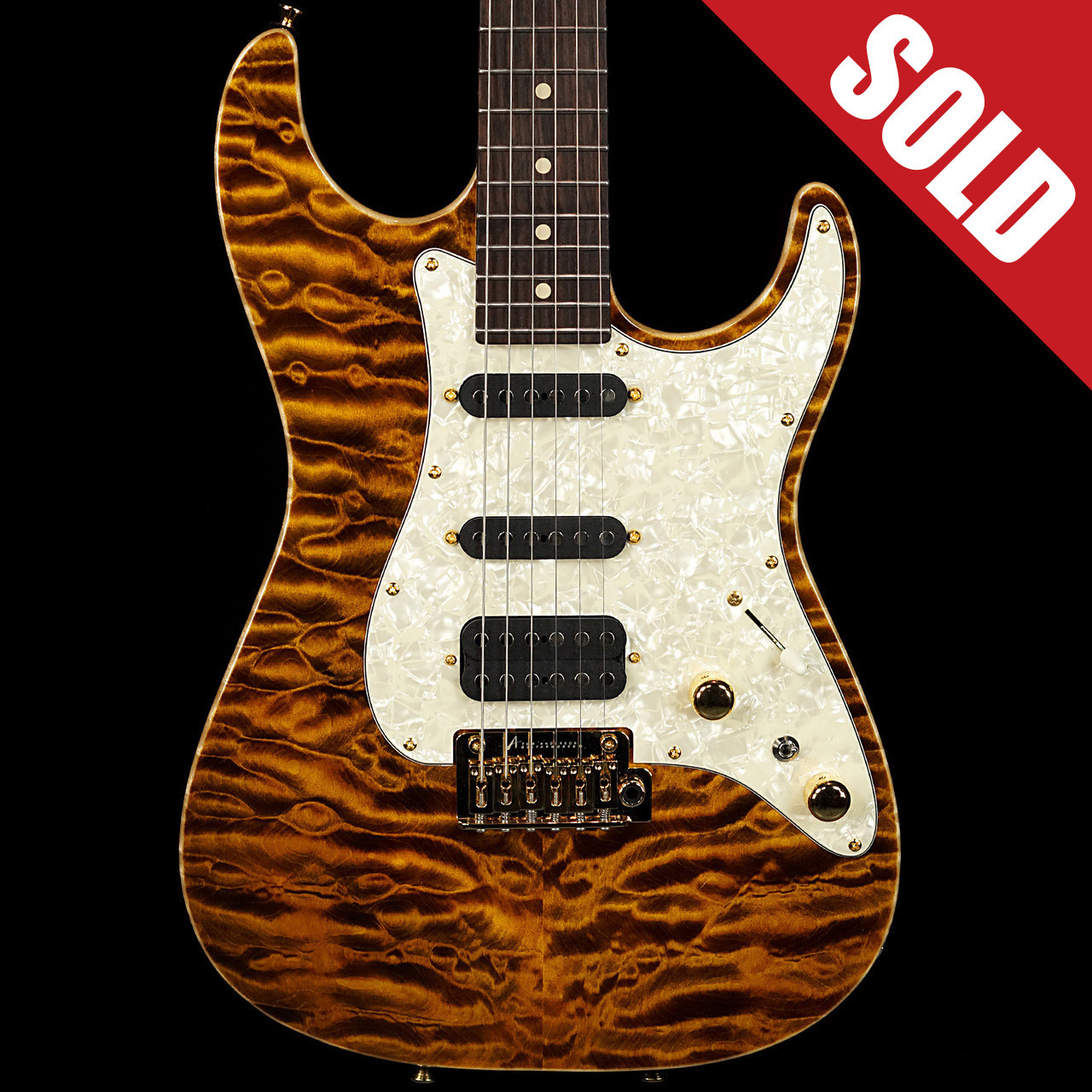 Tom Anderson Drop Top Classic Quilt Top Tiger Eye