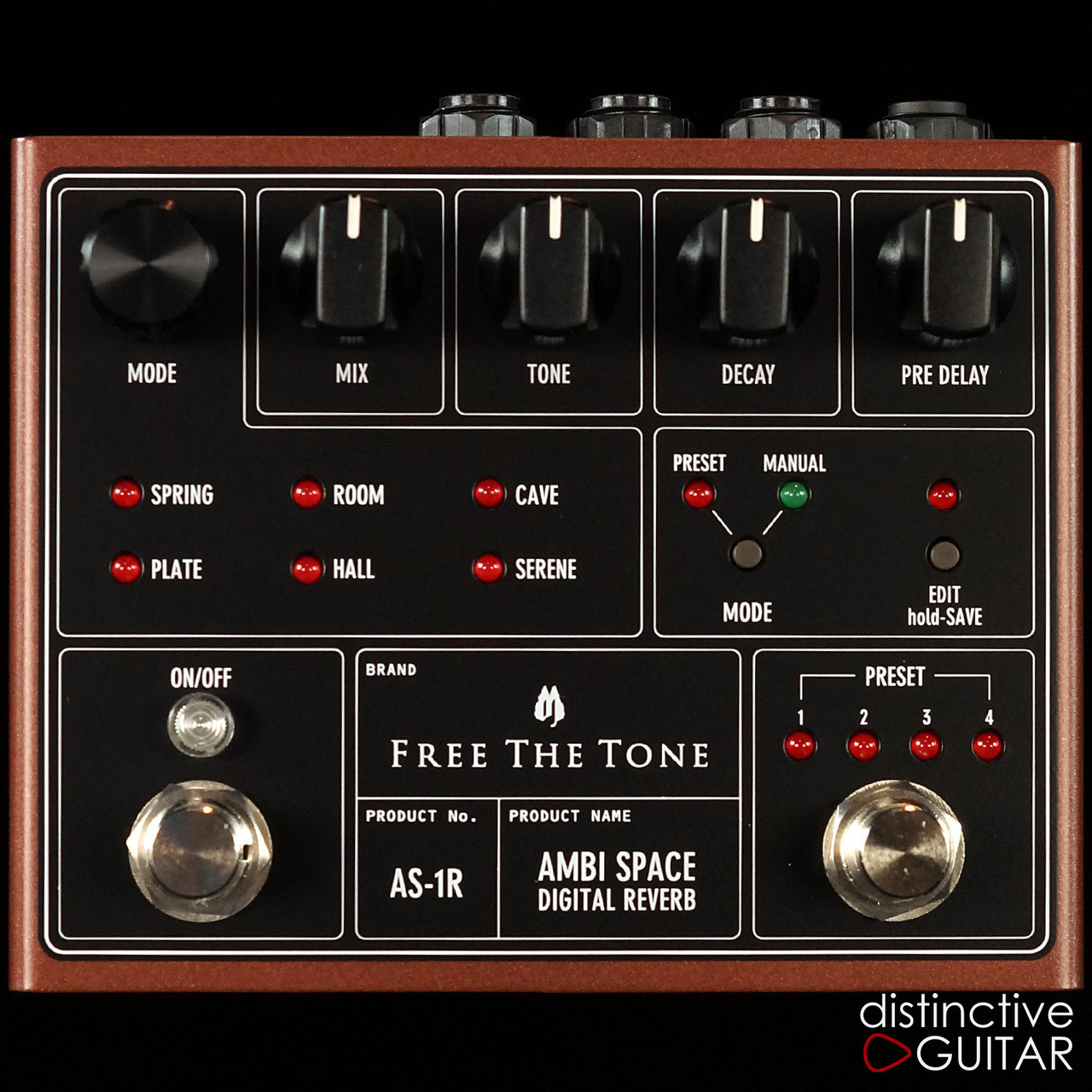 Free The Tone Ambi Space Reverb AS-1R Brown Metallic