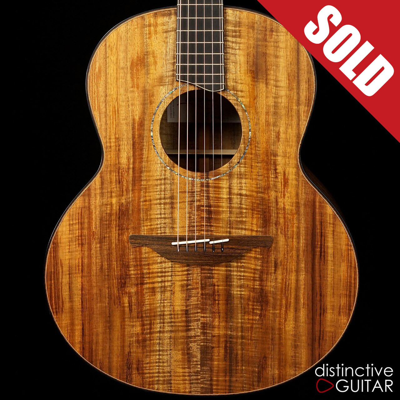 Lowden F-50 NAMM Premium Figured Koa Custom Inlay Package
