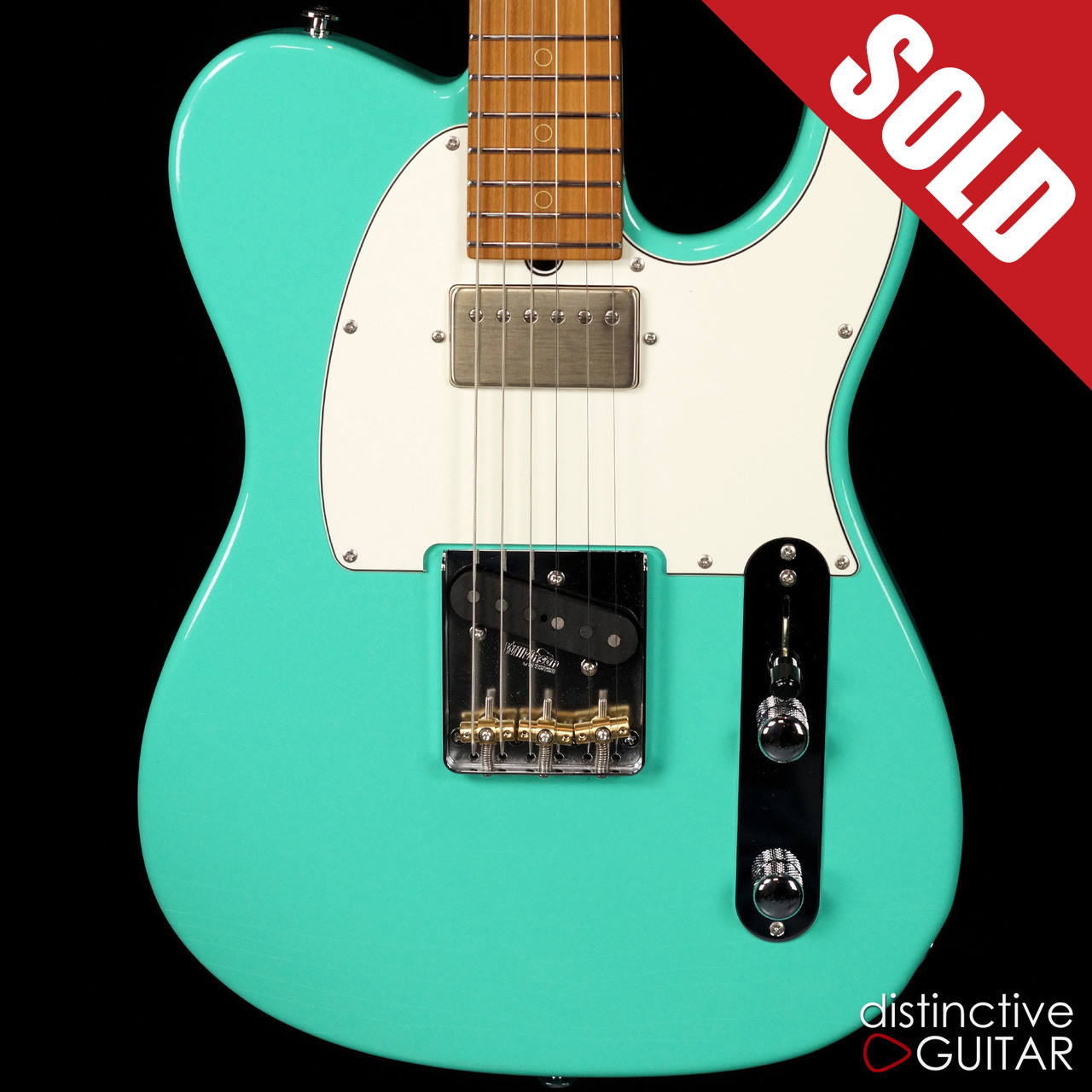 Suhr Classic T Antique Roasted Recovered Sinker Maple #7 Seafoam Green