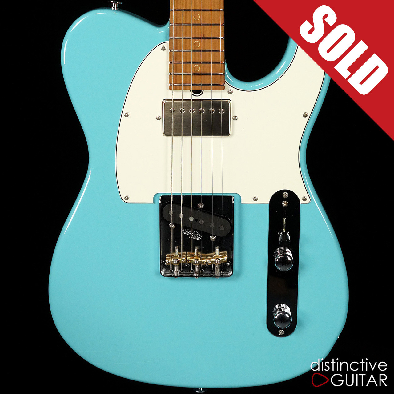 Suhr Classic T Antique Roasted Recovered Sinker Maple #6 Daphne Blue