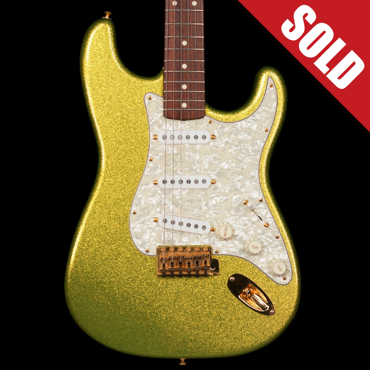 Fender Stratocaster ゴールドラメ Metallic Gold Fender™ Strat™ - Officially Licensed Miniature