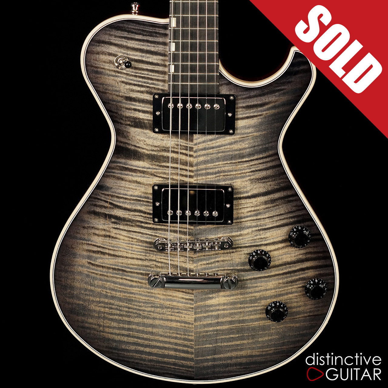 Knaggs Kenai SSC Steve Stevens Signature Charcoal Burst / Red Sparkle