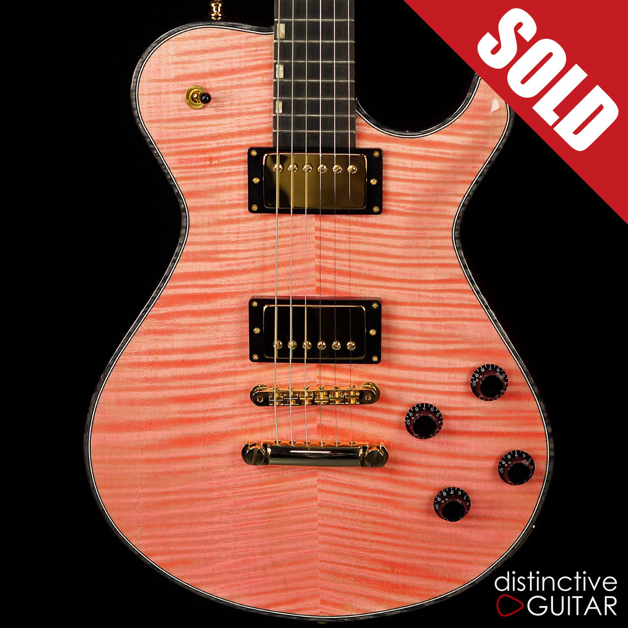 Knaggs Kenai SSC Steve Stevens Signature Pink Flame / Black Binding