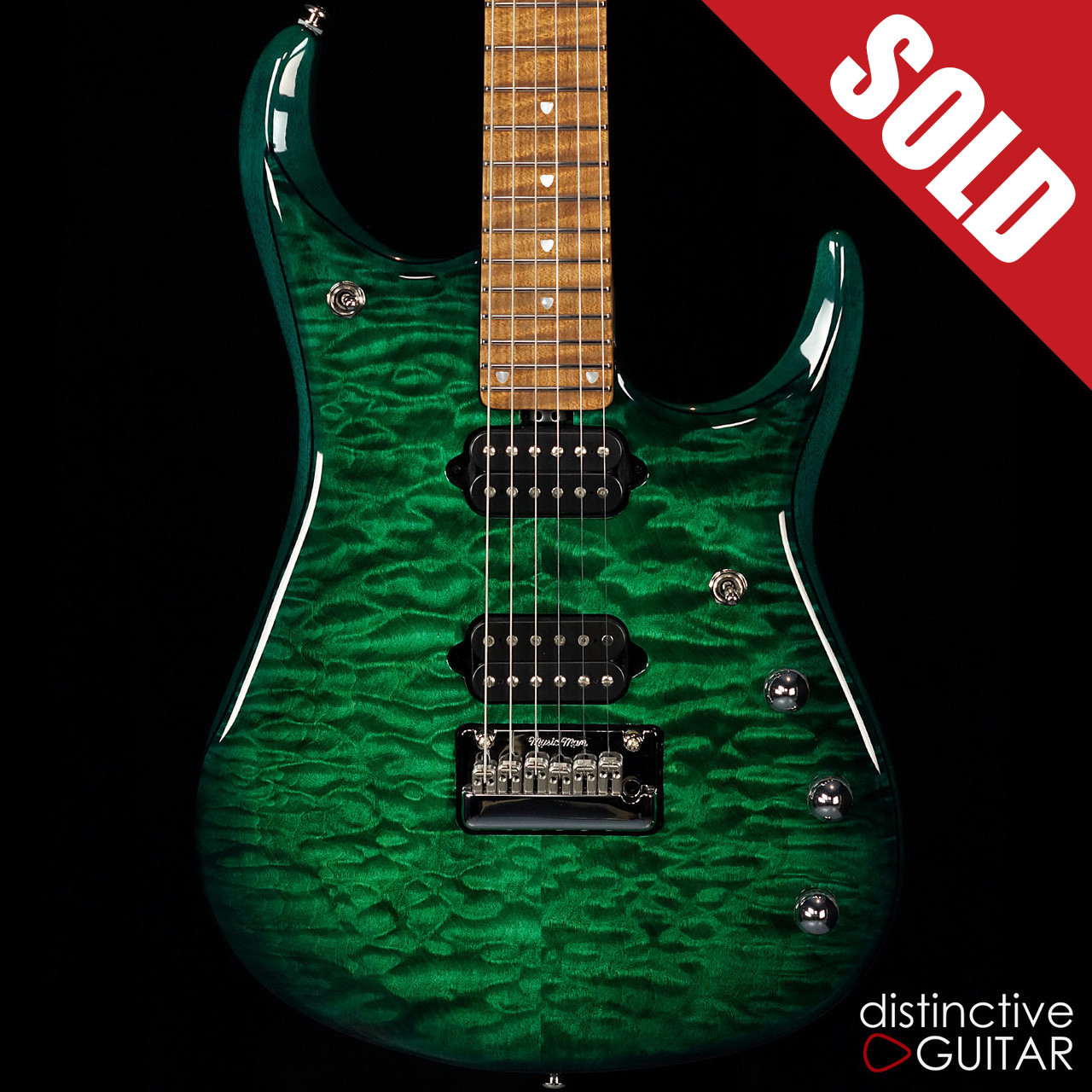 Ernie Ball Music Man JP15 John Petrucci Signature Teal Burst Quilt