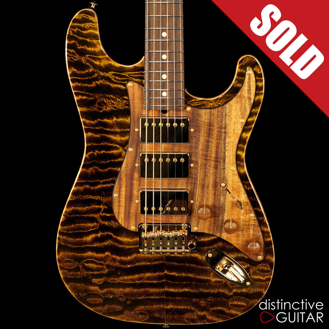 Suhr Classic Custom Black Gold Quilt Maple Top JS1H1L