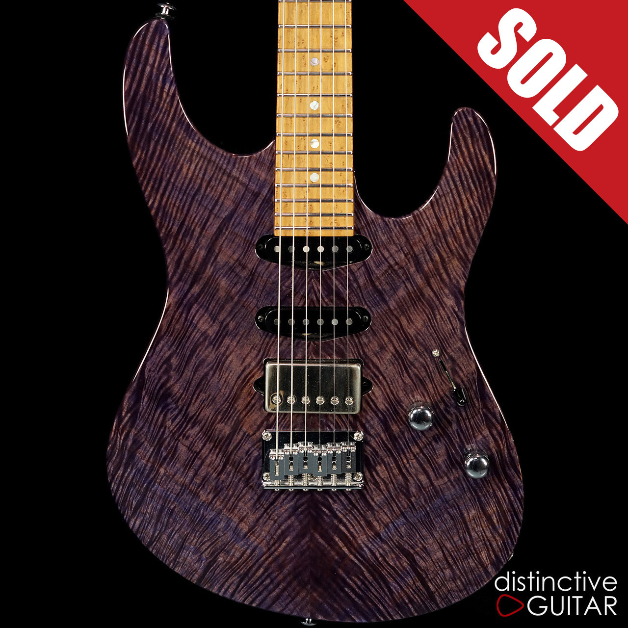 ギター Suhr Standard Custom Flamed Koa Top Suhr Modern Custom Trans Purple Flame Top 22614